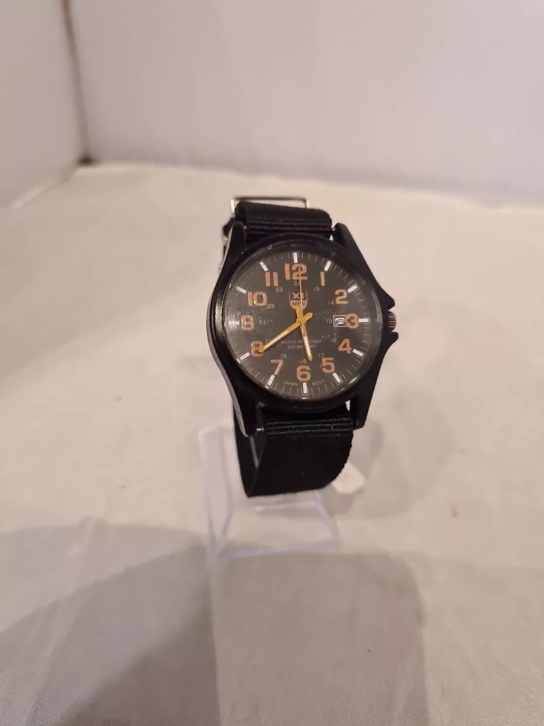 X1 New, Black Quartz Mens Watch
