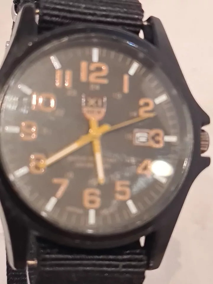 X1 New, Black Quartz Mens Watch